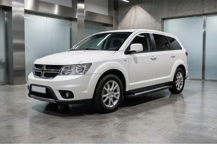 Dodge Journey 2008-2020 гг. Боковые пороги New Vision Black (2 шт., алюминий) Image