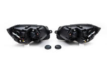 Volkswagen T6 2015-2024 гг. Передние фары с LED дневными ходовыми огнями 2015-2019 (Серебристые, 2 шт) фото 5
