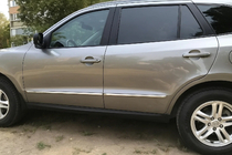 Hyundai Santa Fe 2 2006-2012 гг. Дверные молдинги нержавейка (4 шт) фото 1