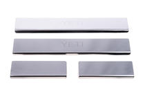 Skoda Yeti 2009-2017 гг. Накладки на пороги Carmos V1 (4 шт, нержавейка) фото 2