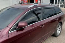 Skoda Superb 2009-2015 гг. Ветровики с хромированным молдингом SW (4 шт, HIC) фото 2