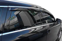 Skoda Superb 2009-2015 гг. Ветровики с хромированным молдингом SW (4 шт, HIC) фото 5
