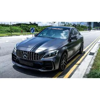 Комплект обвеса с полным задним бампером (дизайн Black Mamba C63GT)