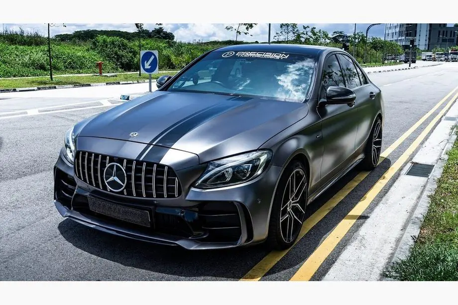 Mercedes C-сlass W205 2014-2021 гг. Комплект обвеса с полным задним бампером (дизайн Black Mamba C63GT) Image