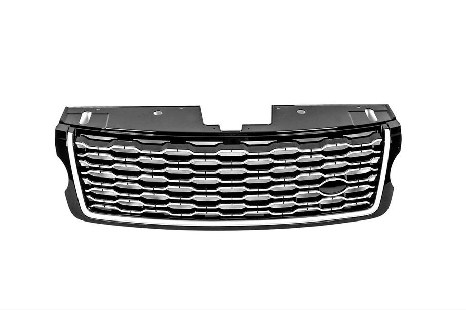 Range Rover IV L405 2013-2021 гг. Передняя решетка радиатора 2013-2018 (дизайн SVO Silver 2019 года) Фото 6