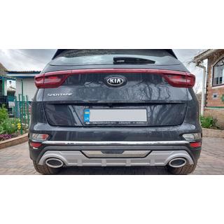 Передние и задние накладки 2019+ V1 (пластик) Kia Sportage 2015-2021 гг. фото 2