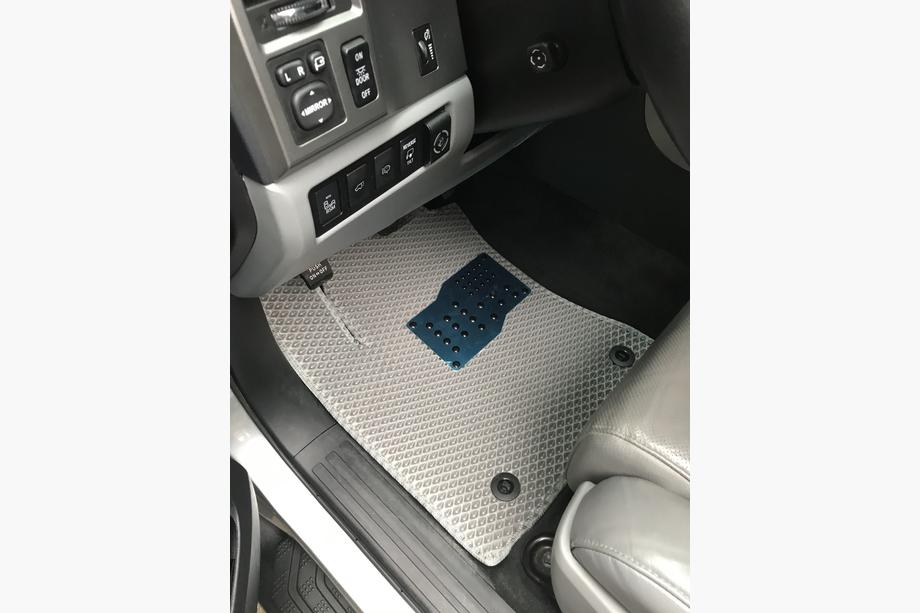 Toyota Sequoia 2007-2022 гг. Полиуретановые коврики 3 ряда (EVA, серые) Средний ряд - Проход Фото 14