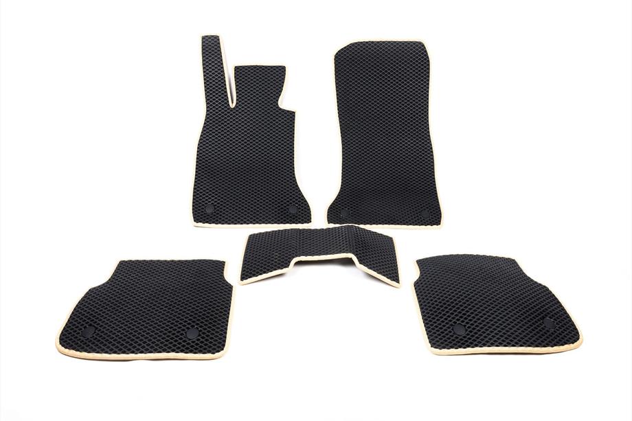 BMW 7 серия F01/F02 2008-2015 гг. Коврики EVA (для F02, Черный) Фото 10