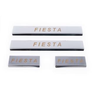 Накладки на пороги нержавейка Carmos V1 (4 шт) фото 2