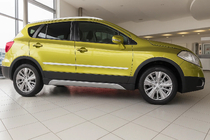 Suzuki SX4 S-Cross 2013-2016 гг. Молдинги дверей нержавейка (4 шт.) фото 1