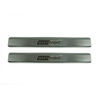 Накладки на пороги WhiteNight (2 шт, нержавейка) Volkswagen T-Roc 2017-2025 гг. фото 2