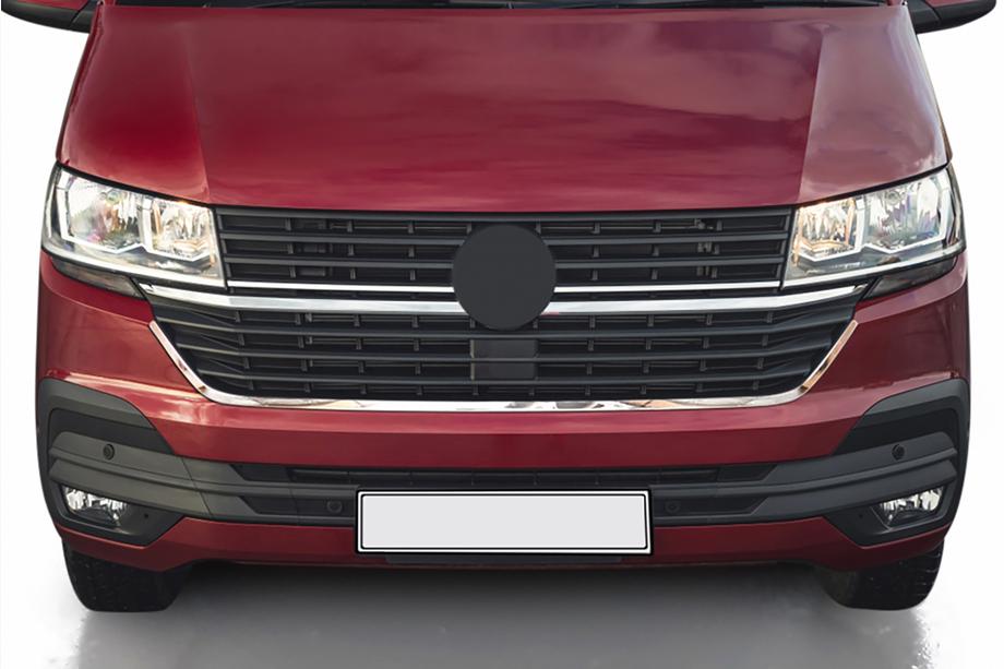 Volkswagen T6 2015-2024 гг. Хромированная Накладка Smile на Решетку Радиатора 2019+ (1 шт, Нержавейка) Image