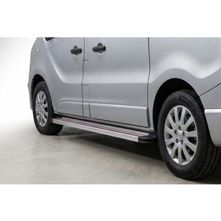 Боковые Подножки Maya Красно-Серые (2 шт., Алюминий) Renault Trafic 2015- гг. фото 1