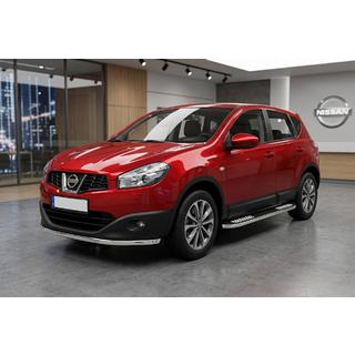 Боковые Подножки Tayga V2 (2 шт., Алюминий) Nissan Qashqai 2010-2014 гг. фото 1