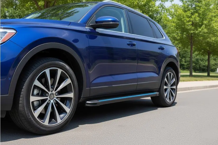 Acura MDX 2013-2020 гг. Боковые Подножки Maya Blue (2 шт., Алюминий) Фото 1