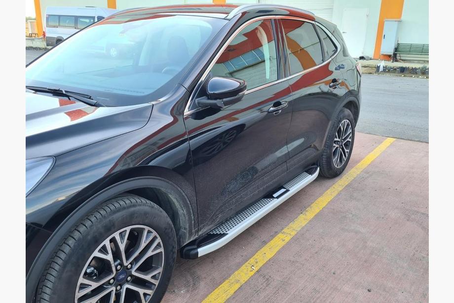 Ford Puma 2019- гг. Боковые Подножки Mevsim Grey (2 шт., Алюминий) Фото 3