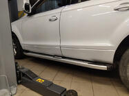 Audi Q7 2005-2015 гг. Боковые Подножки Mevsim Grey (2 шт., Алюминий) фото 2