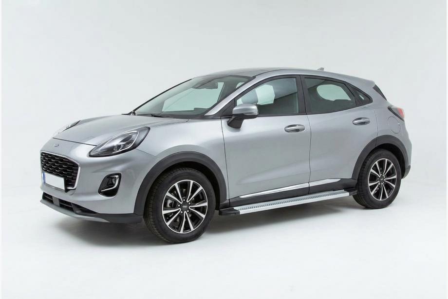 Ford Puma 2019- гг. Боковые Подножки Maya V2 (2 шт., Алюминий) Image