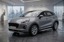 Ford Puma 2019- гг. Боковые Подножки Line (2 шт., Алюминий) фото 1