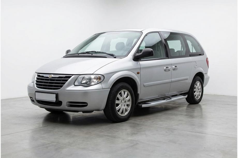 Chrysler Voyager 2001-2007 гг. Боковые Подножки Mevsim Grey (2 шт., Алюминий) Фото 1