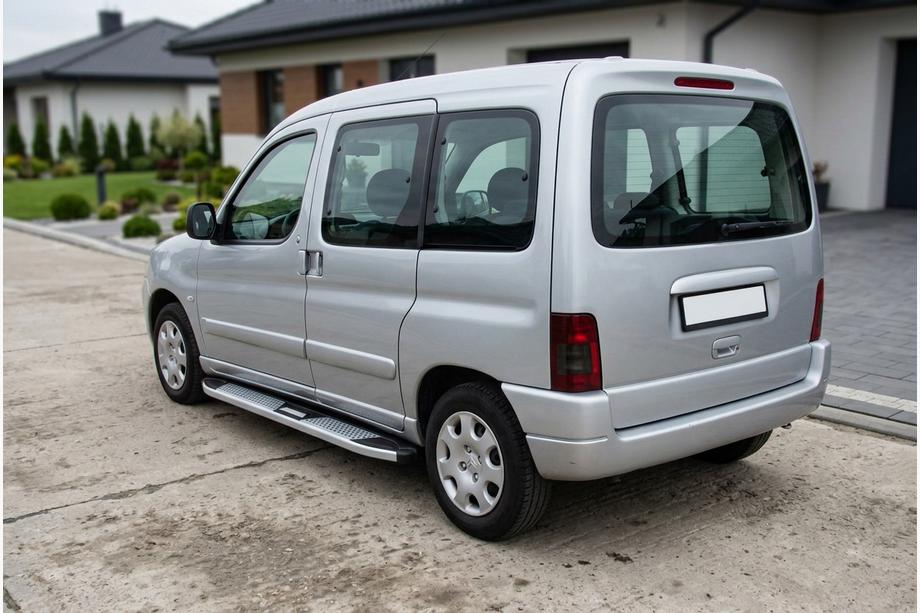 Citroen Berlingo 1996-2008 гг. Боковые Подножки Mevsim Grey (2 шт., Алюминий) Фото 1