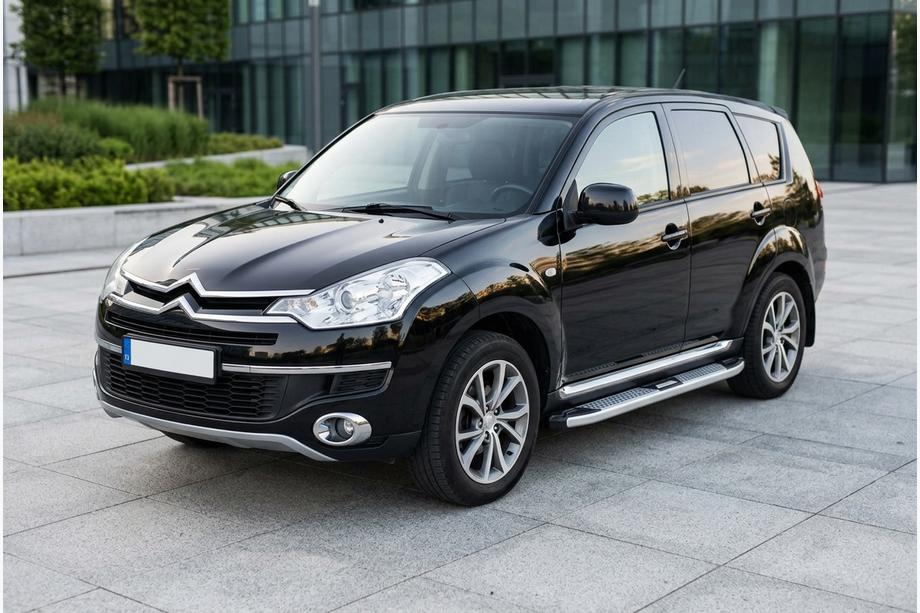 Citroen C-Crosser 2007-2013 гг. Боковые Подножки Mevsim Grey (2 шт., Алюминий) Фото 1