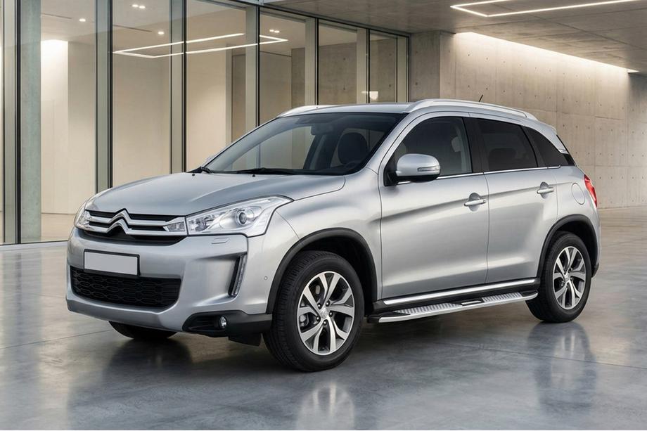 Citroen C-4 Aircross 2012-2017 гг. Боковые Подножки Mevsim Grey (2 шт., Алюминий) Фото 1