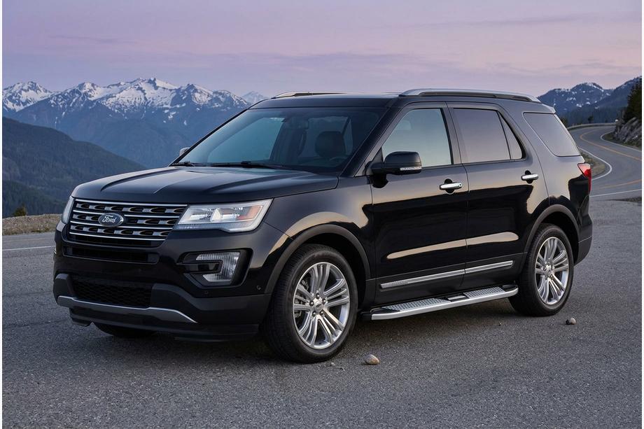 Ford Explorer 2011-2019 гг. Боковые Подножки Mevsim Grey (2 шт., Алюминий) Фото 1