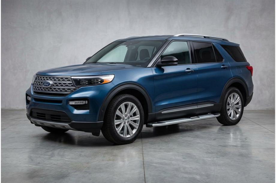 Ford Explorer 2019- гг. Боковые Подножки Mevsim Grey (2 шт., Алюминий) Фото 1