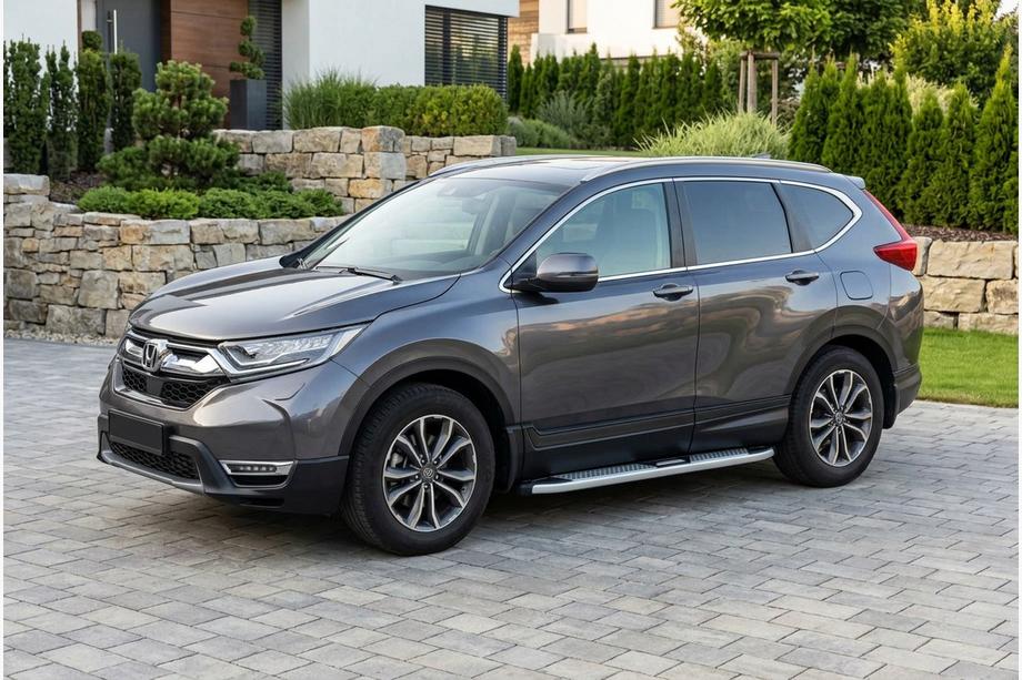 Honda CRV 2017-2022 гг. Боковые Подножки Mevsim Grey (2 шт., Алюминий) Фото 1