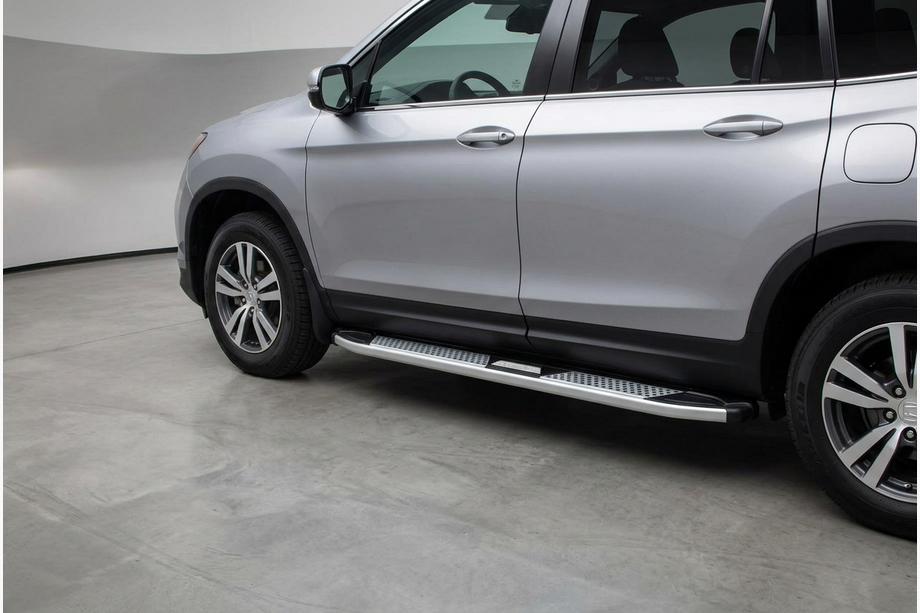 Honda Pilot 2015-2022 гг. Боковые Подножки Mevsim Grey (2 шт., Алюминий) Фото 1