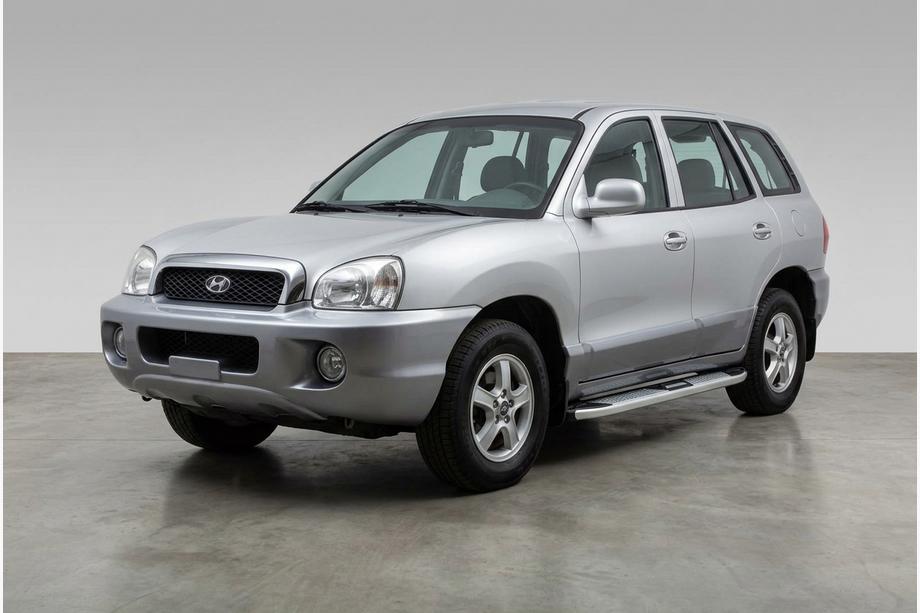 Hyundai Santa Fe 1 2000-2006 гг. Боковые Подножки Mevsim Grey (2 шт., Алюминий) Фото 1