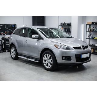 Боковые Подножки Mevsim Grey (2 шт., Алюминий) Mazda CX-7 2006-2012 гг. фото 1