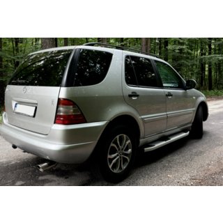 Боковые Подножки Mevsim Grey (2 шт., Алюминий) Mercedes ML W163 1997-2005 гг. фото 4
