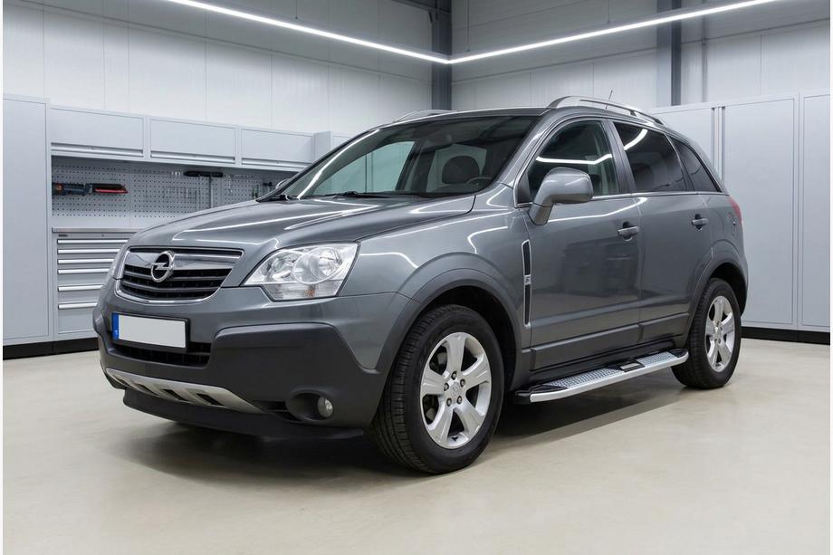 Opel Antara 2006-2017 гг. Боковые Подножки Mevsim Grey (2 шт., Алюминий) 2007-2015 Фото 1