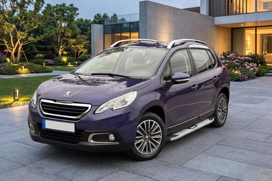 Peugeot 2008 2013-2019 гг. Боковые Подножки Mevsim Grey (2 шт., Алюминий) Фото 1