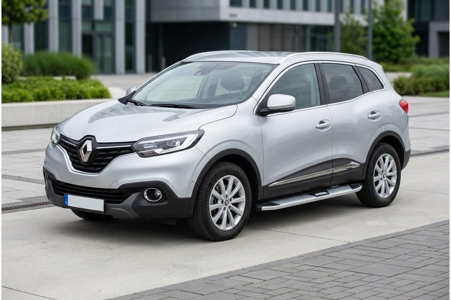 Renault Kadjar 2015-2022 гг. Боковые Подножки Mevsim Grey (2 шт., Алюминий) Image
