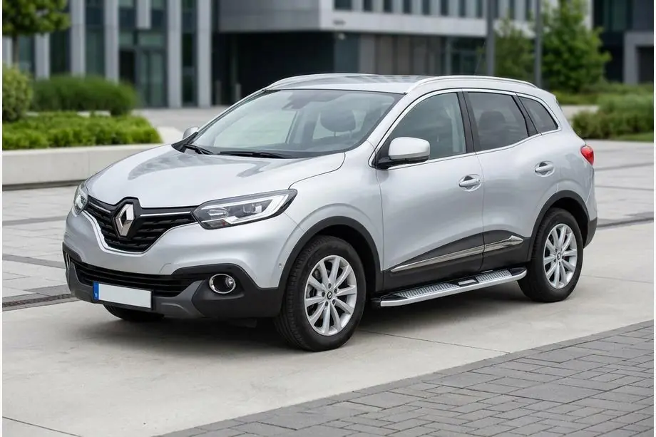 Renault Kadjar 2015-2022 гг. Боковые Подножки Mevsim Grey (2 шт., Алюминий) Фото 1