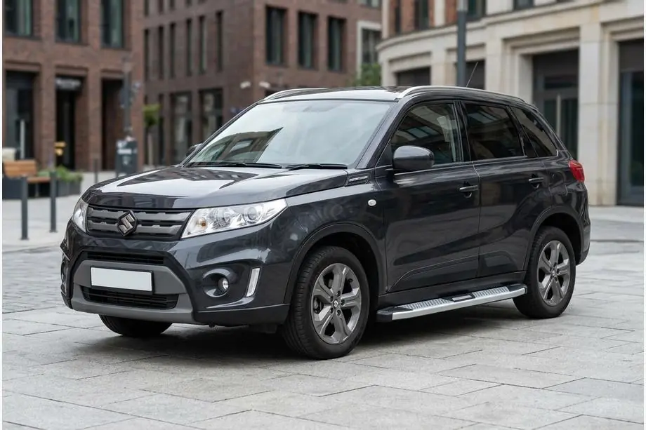 Suzuki Vitara 2015- гг. Боковые Подножки Mevsim Grey (2 шт., Алюминий) Фото 1