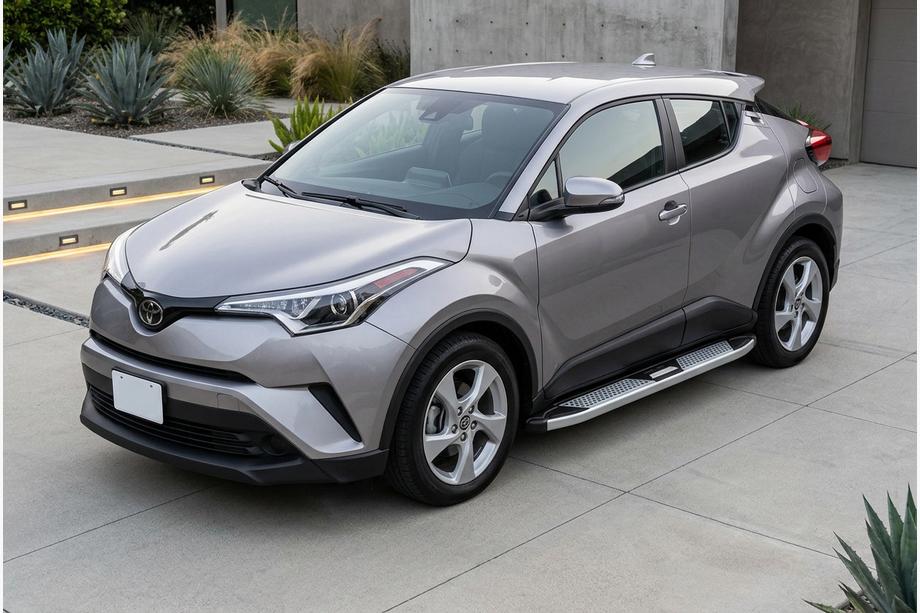 Toyota C-HR 2016-2023 гг. Боковые Подножки Mevsim Grey (2 шт., Алюминий) Фото 1