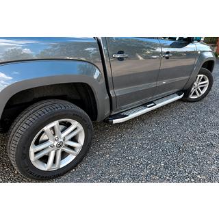Боковые Подножки Mevsim Grey (2 шт., Алюминий) Volkswagen Amarok 2010-2022 гг. фото 1