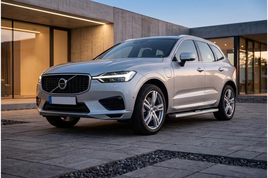Volvo XC60 2017- гг. Боковые Подножки Mevsim Grey (2 шт., Алюминий) Фото 1