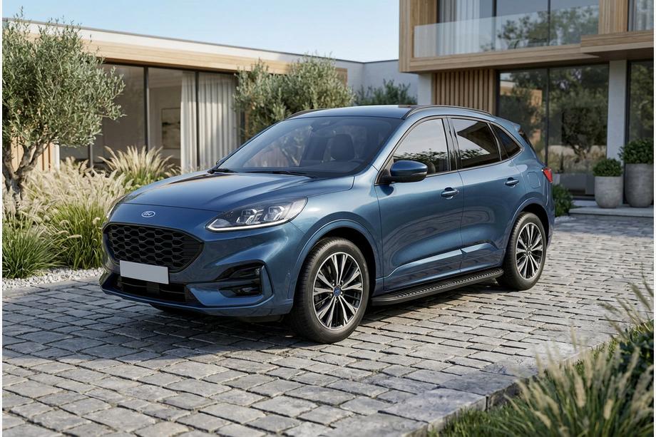 Ford Kuga/Escape 2019- гг. Боковые Подножки Tayga Black (2 шт., Алюминий) Image