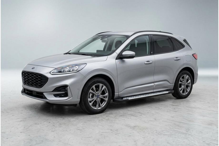 Ford Kuga/Escape 2019- гг. Боковые пороги Allmond Grey (2 шт., алюминий) Image