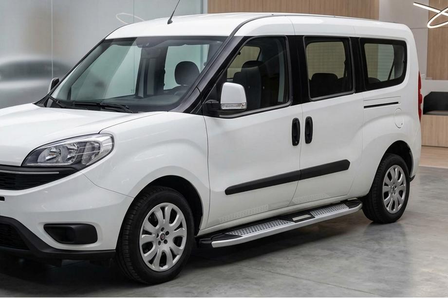 Opel Combo 2012-2018 гг. Боковые Подножки Mevsim Grey (2 шт., Алюминий) Фото 1