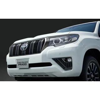 Вставки под противотуманные фары дизайн 2021 (2 шт, 2017+) Toyota Land Cruiser Prado 150 2009-2023 гг. фото 2