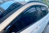 Hyundai Kona 2017-2023 гг. Ветровики на окна (4 шт, HIC) фото 1