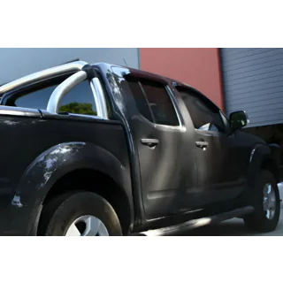 Ветровики на окна (4 шт, HIC) Nissan Navara 2006-2015 гг. фото 2