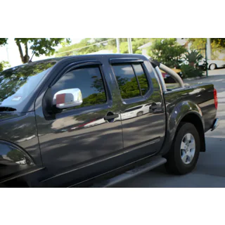 Ветровики на окна (4 шт, HIC) Nissan Navara 2006-2015 гг. фото 1