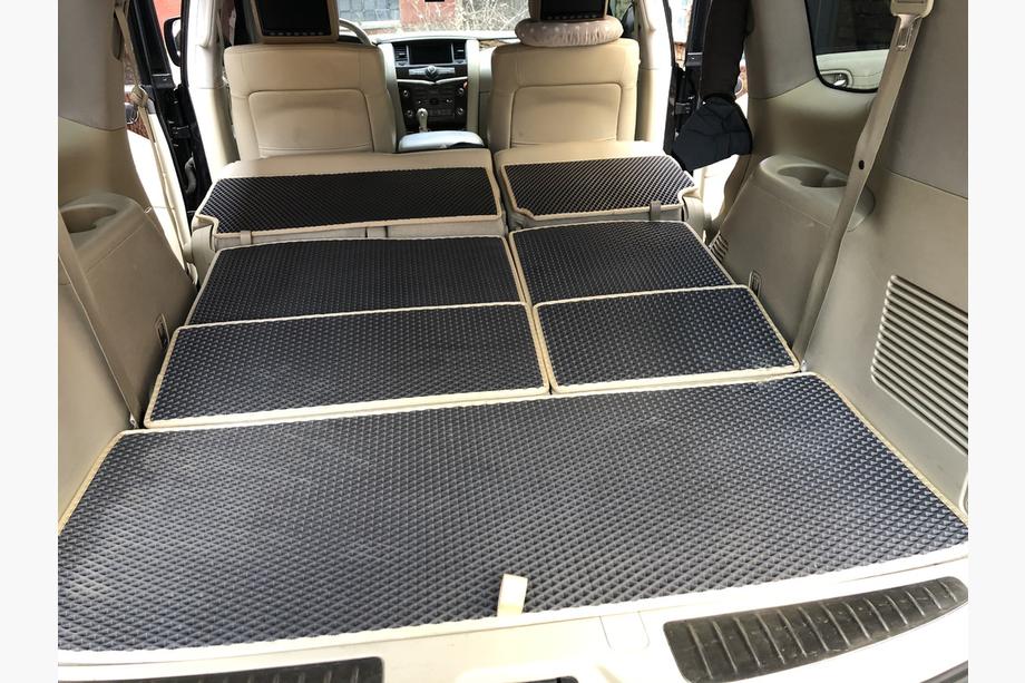 Nissan Armada 2016-2024 гг. Коврик на верх задних сидений (EVA, Черный) Фото 4